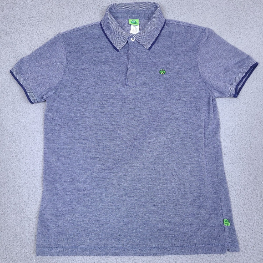 Senor‎ Frogs Polo Shirt Men's Large Blue Cozumel Mexico Collared Logo